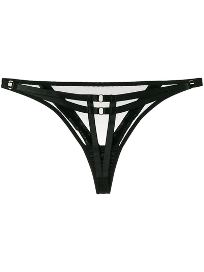 Shop Something Wicked Nina Sheer Style Thong In Black