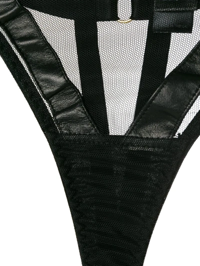 Shop Something Wicked Nina Sheer Style Thong In Black