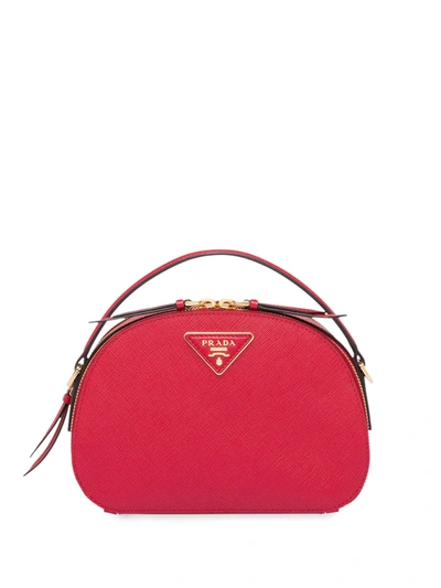 Shop Prada Odette Saffiano Leather Bag In Pink