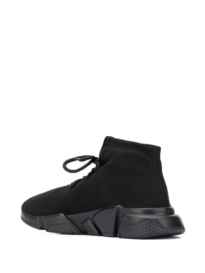 Shop Balenciaga Speed Lace-up Knitted Sneakers In Black