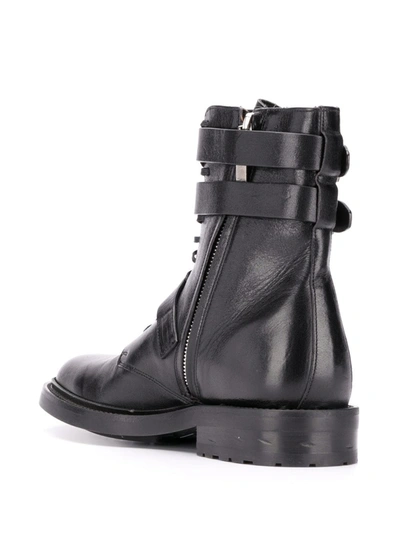 Shop Saint Laurent Army 20 Buckle Boots In Black