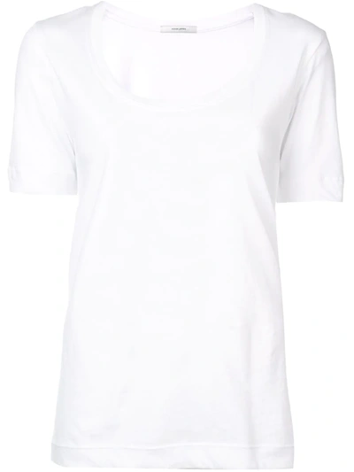 Shop Adam Lippes Scoop Neck T-shirt In White