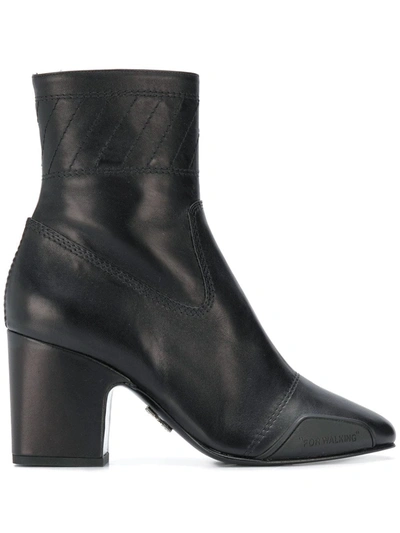 Shop Off-white Owia Ankle Boots In Black