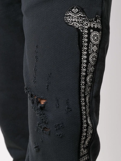 Shop Alchemist Bandana-print Track Trousers In 黑色