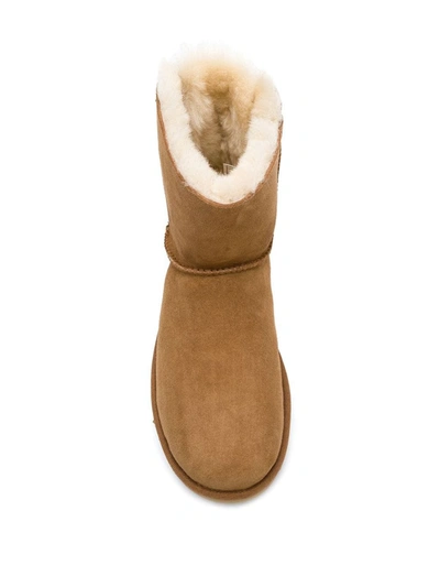 Ugg Mini Bailey Bow Ii Shearling Fur Boots In Brown