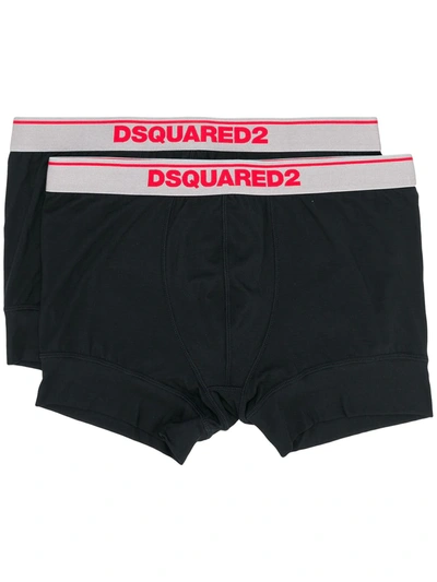 Shop Dsquared2 Logo Boxers In Black