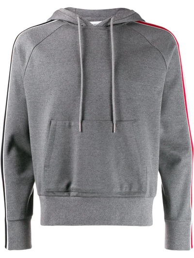 Shop Thom Browne Interlock Rwb Stripe Hoodie In Grey