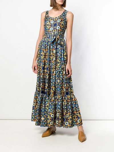 Shop La Doublej Pellicano Dinner Dress In Blue