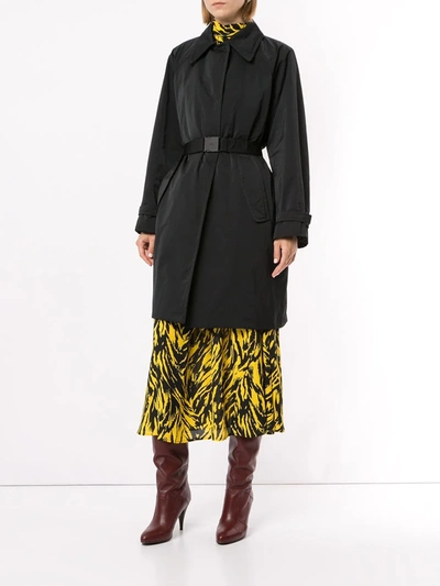 Shop N°21 Belted Trench Coat In Black
