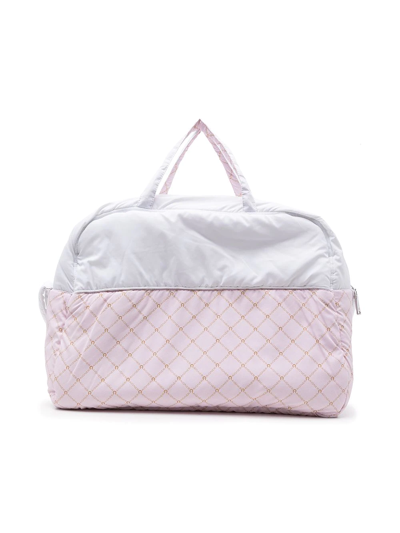 Shop Aigner Logo-patch Panelled Changing Bag In Pink