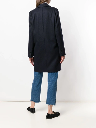 Shop Apc Loose Fitted Coat In Blue