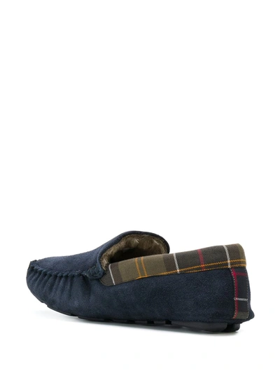 Shop Barbour Monty Slippers In Blue