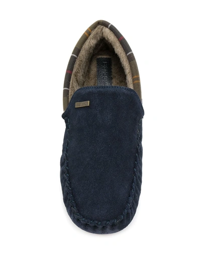 Shop Barbour Monty Slippers In Blue