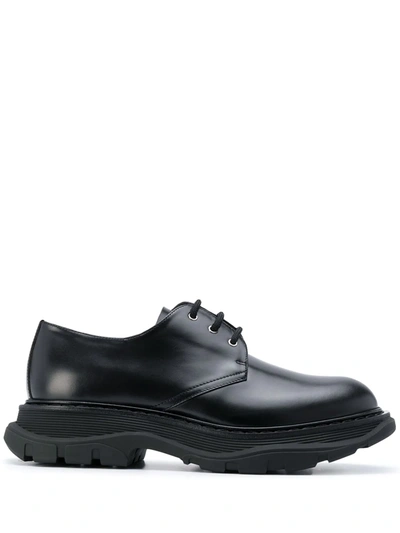 Shop Alexander Mcqueen Chunky Sole Derby Shoes In Black