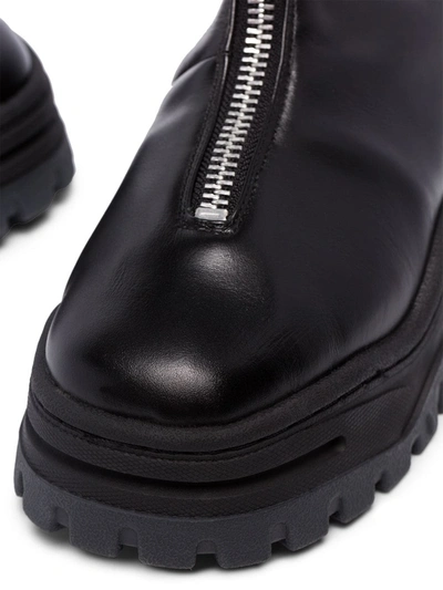 Shop Eytys Raven Zip Up Leather Boots In Black