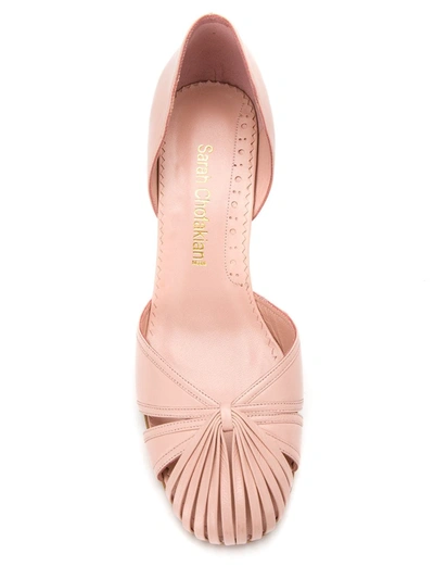 Shop Sarah Chofakian Leather Pumps In Pink