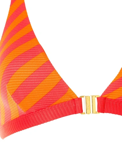 Shop Duskii Salsa Diagonal Stripe Bikini Top In Orange