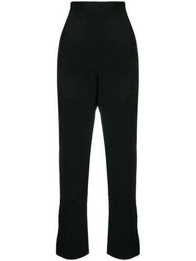 Pre-owned Dolce & Gabbana High-waisted Cropped Trousers In Black