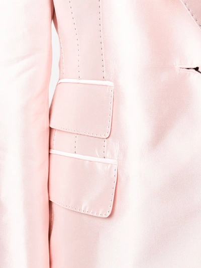 Shop Dolce & Gabbana Single-breasted Flap Pocket Blazer In Pink