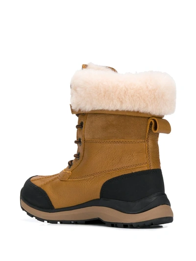 Shop Ugg Shearling Lined Lace-up Boots In Brown