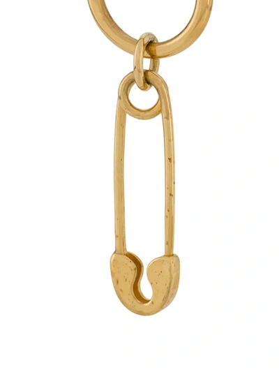 Shop True Rocks Safety Pin Hoop Single Earring In Gold