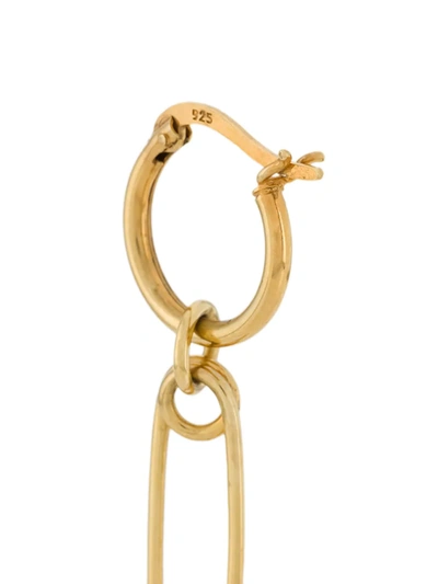 Shop True Rocks Safety Pin Hoop Single Earring In Gold