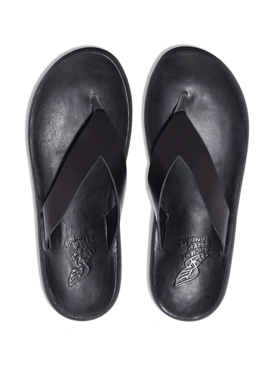 Shop Ancient Greek Sandals Charys Leather Sandals In Black