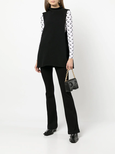 Spanx High-rise Flared Jeans In Black