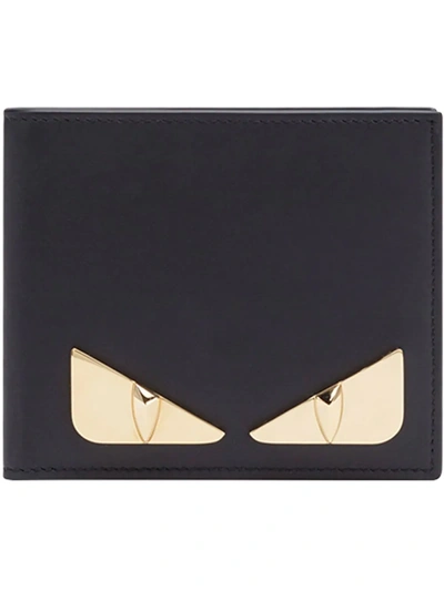 Shop Fendi Bag Bugs Bifold Wallet In Black