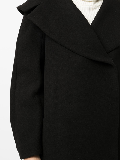Shop Paule Ka Double-breasted Coat In Black