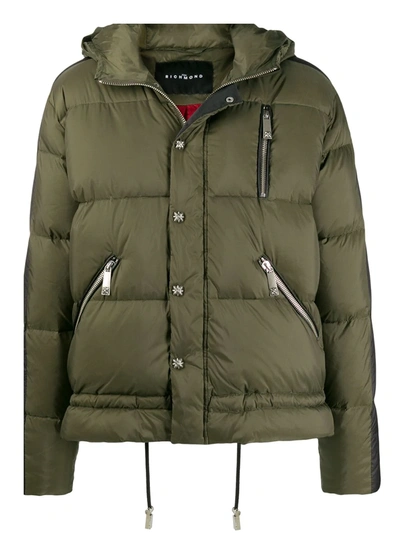 Shop John Richmond Padded Jacket In Green