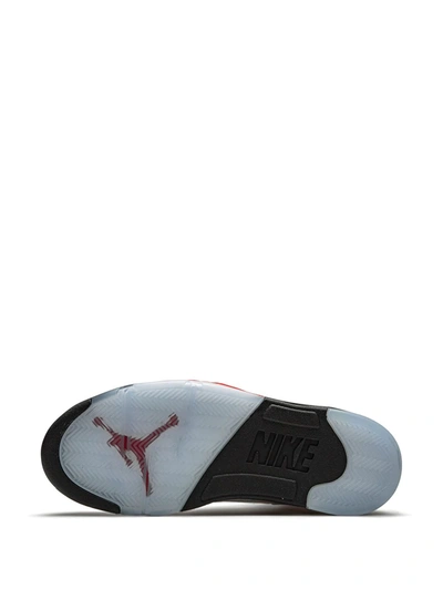 Shop Jordan Air  5 Retro "fire Red Silver Tongue 2020" Sneakers In White