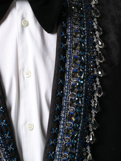 Dolce & Gabbana Floral Jacquard Martini Suit With Appliqué In Black