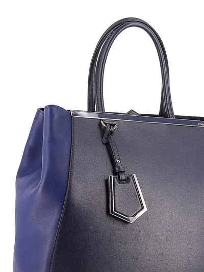 Pre-owned Fendi 2010s Large 2jours Tote Bag In Blue