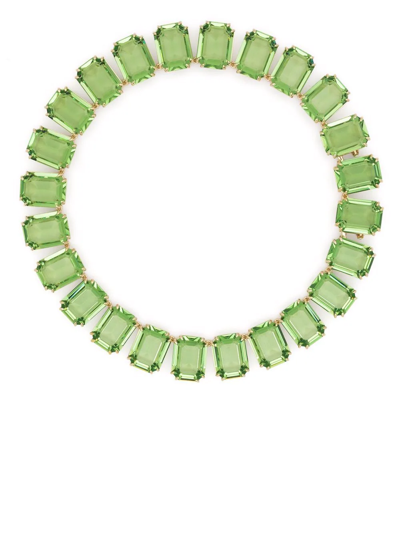 Swarovski Millenia Octagon Cut Crystals Necklace In Green