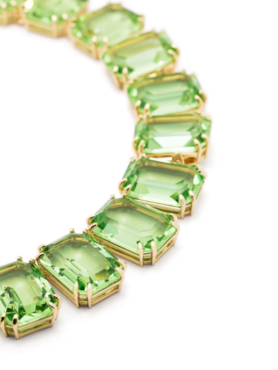 Swarovski Millenia Octagon Cut Crystals Necklace In Green
