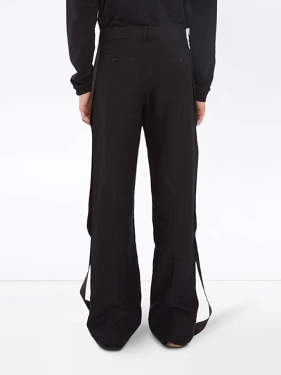 Shop Jw Anderson Wide Leg Tuxedo Trousers In Black