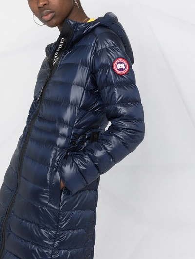 Shop Canada Goose Padded Recycled Nylon Coat In Blue
