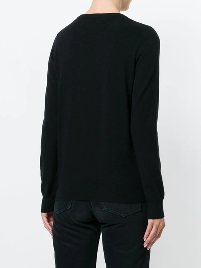 Shop N•peal Cashmere Round Neck Jumper In Black