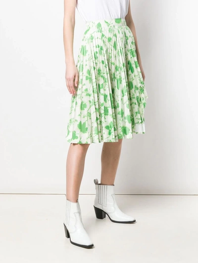 CALVIN KLEIN 205W39NYC PLEATED SKIRT - 绿色