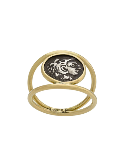 Shop Dubini Alexander The Great Coin 18kt Gold Ring In Metallic