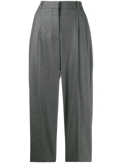 Shop Stella Mccartney Cropped Tailored Trousers In Grey