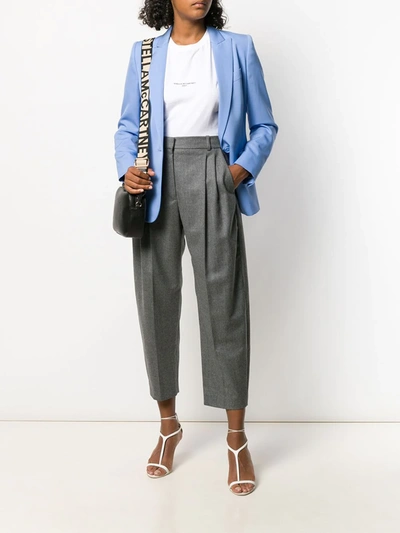 Shop Stella Mccartney Cropped Tailored Trousers In Grey