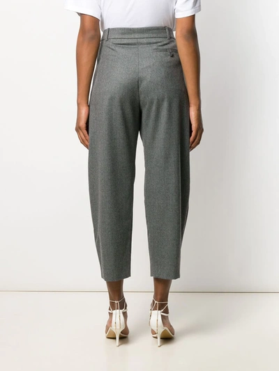 Shop Stella Mccartney Cropped Tailored Trousers In Grey