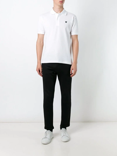 Shop Comme Des Garçons Play Classic Polo Shirt In White
