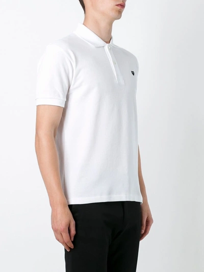 Shop Comme Des Garçons Play Classic Polo Shirt In White