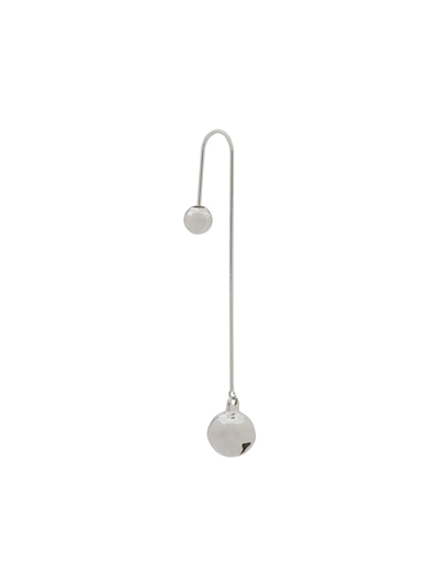 Shop Ami Alexandre Mattiussi Hanging Bell Earring In Silver