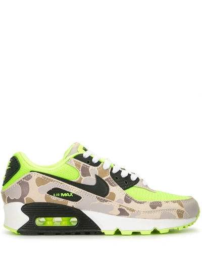 Shop Nike Air Max 90 "volt Duck Camo" Sneakers In Green