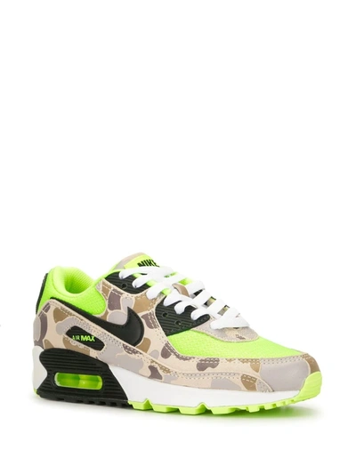 Shop Nike Air Max 90 "volt Duck Camo" Sneakers In Green