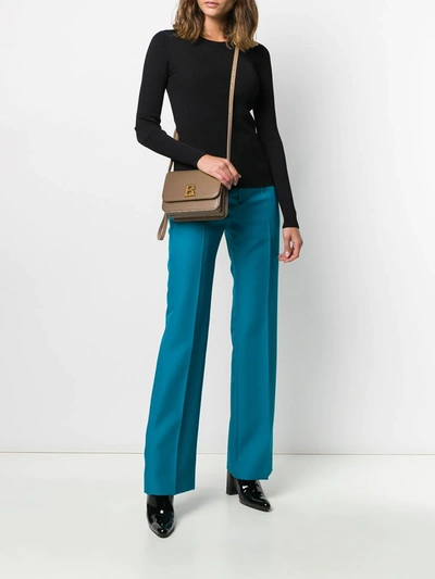 Shop Balenciaga Straight Leg Tailored Trousers In Blue